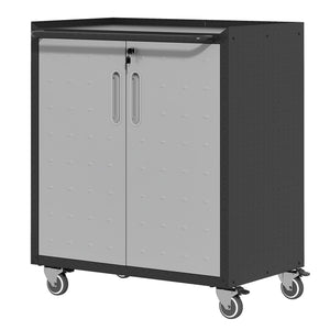 English Elm Heavy-duty Steel Garage Cabinet on Wheels with Locking Doors and Adjustable Shelves T2398P222831
