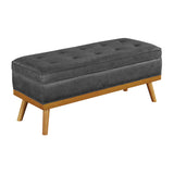 OSP Home Furnishings Katheryn Storage Bench Charcoal