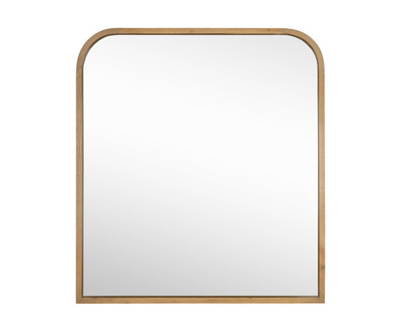 Sunpan CALABASAS Wall Mirror - Handcrafted Rustic Oak Frame, Minimalist Design for Modern and Farmhouse Decor 110175