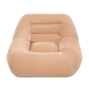 English Elm Corduroy Faux Fur Mini Cloud Couch Plush Bean Bag Seat for Dorm Bedroom Lounge Pink W3975P437946