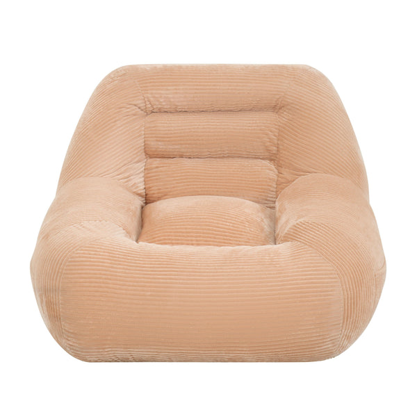 English Elm Corduroy Faux Fur Mini Cloud Couch Plush Bean Bag Seat for Dorm Bedroom Lounge Pink W3975P437946