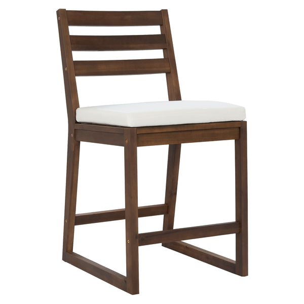 English Elm Trexm Solid Acacia Outdoor Bar Set Five Piece Rustic Slatted Counter Height Patio Mocha TM000029AAP