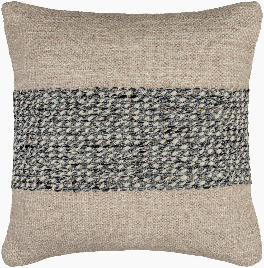 Surya Edward 18" Cottage Style Accent Pillow - Cozy Cotton-polyester Blend For Timeless Home Decor Comfort Beige Polyester,Cotton,Cotton Edd001-2222