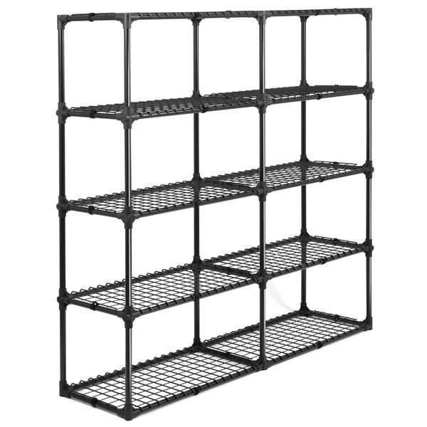 English Elm 5-shelf Wire Rack Set of Two Heavy Duty Steel Shelving for Garage or Home Office W285P166903