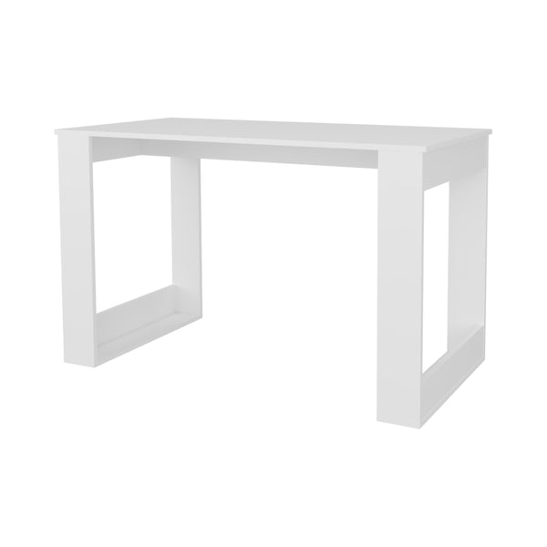 English Elm FM Gaming Desk Elite with Elevated Monitor Shelf for Ergonomic Setup, Spacious Surface and Durable Build White 52 L x 29 W x 3 H B128P283296