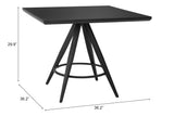 Tinos Dining Table Black 110187 Zuo Modern