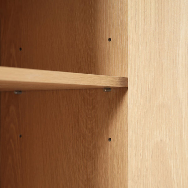 English Elm 67.7" Tall Freestanding Bathroom Cabinet with 3 Drawers, Open Shelves, Gold Handles, Anti-Tip Safety N729P335604O