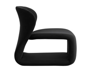 Sunpan Sophiene Lounge Chair - Sculpted Comfort In Stylish Abbington Fabric For Modern Living Spaces Black Fabric 111777