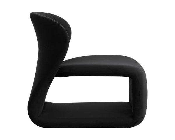 Sunpan Sophiene Lounge Chair - Sculpted Comfort In Stylish Abbington Fabric For Modern Living Spaces Black Fabric 111777