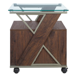 OSP Home Furnishings Zenos Mobile Cabinet Cherry