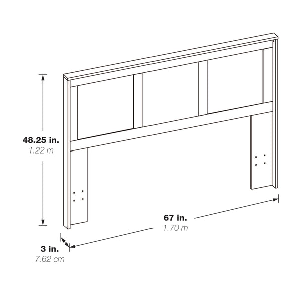 OSP Home Furnishings Stonebrook Queen/Full Headboard Canyon Oak