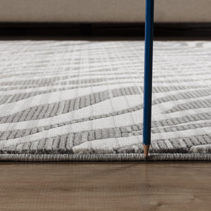 English Elm Geometrix Modern Gray Area Rug 5'3" X 7'3" - Soft, Durable, Stylish For High-Traffic Homes! B186P316829