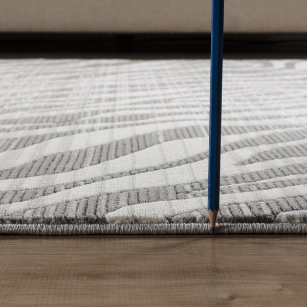 English Elm Geometrix Gray Area Rug 7'10" X 10'6" - Modern Geometric Design, Stain Resistant, Kid & Pet Friendly B186P316828