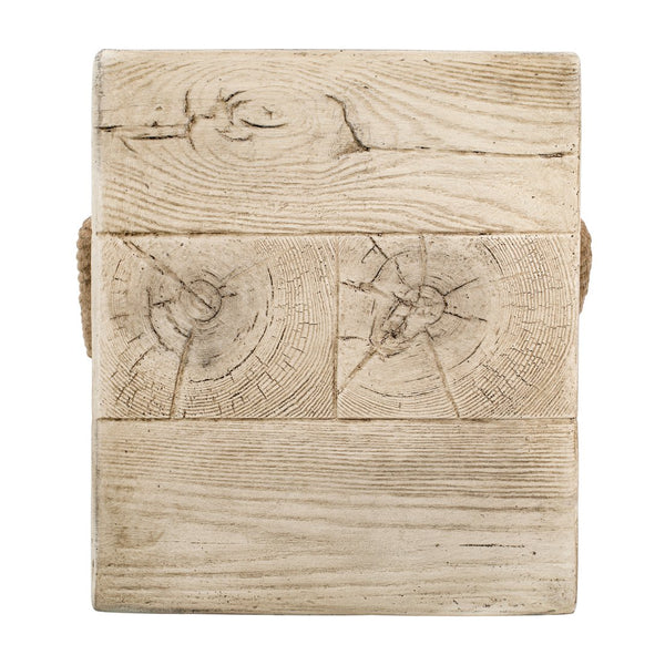 English Elm Outdoor Mgo Cylindrical Side Table Whitewashed Rustic Coastal Farmhouse Accent N765P382585W