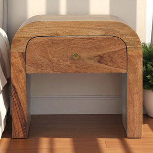 English Elm Darcy Solid Wood Nightstand in Oak — Timeless Elegance, Single Drawer Design, Compact 21.65" L B182P166590