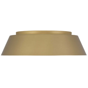 English Elm 15 Inch Matte Round Flush Mount Ceiling Light with Etched Glass Diffuser for Modern Rooms Antique Brass B370P421870