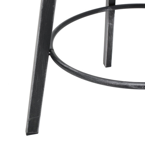 English Elm Christopher Knight Home® - SWIVEL Industrial Barstool Black Metal Frame with Natural Wood Seat, Adjustable Swivel Comfort 67371.00