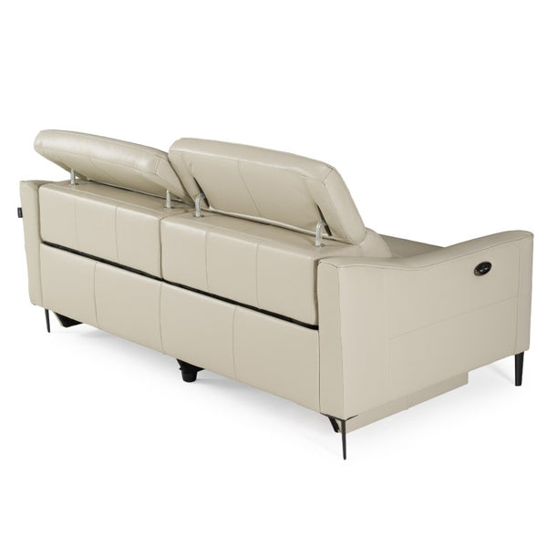 VIG Furniture Eden Modern Grey Split Leather Sofa With Independent Power Recline, Metal Legs For Living Rooms VGKVKM.5012-GRY-SF