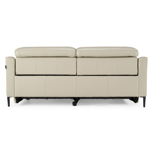 VIG Furniture Eden Modern Grey Split Leather Sofa With Independent Power Recline, Metal Legs For Living Rooms VGKVKM.5012-GRY-SF