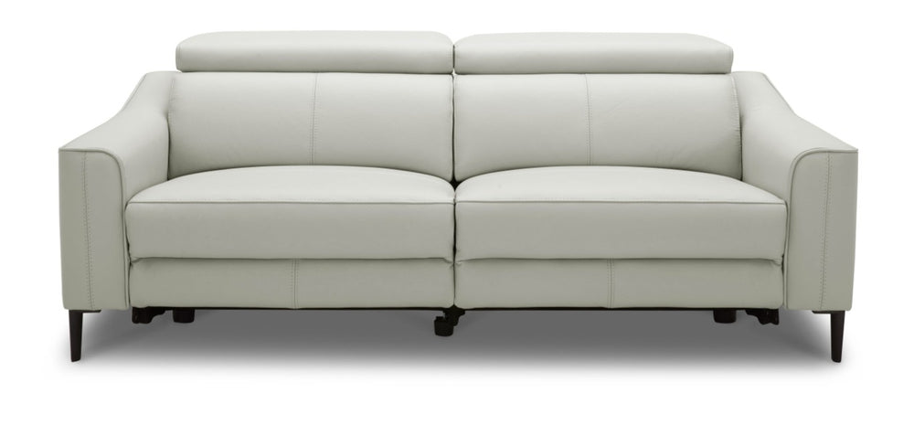 VIG Furniture Eden Modern Grey Leather Reclining Sofa Set With Power Recliners, Metal Legs, Easy-Care Upholstery VGKVKM.5012-GRY-SET