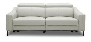 VIG Furniture Eden Modern Grey Leather Reclining Sofa Set With Power Recliners, Metal Legs, Easy-Care Upholstery VGKVKM.5012-GRY-SET