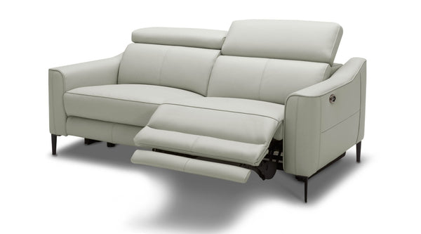 VIG Furniture Eden Modern Grey Leather Reclining Sofa Set With Power Recliners, Metal Legs, Easy-Care Upholstery VGKVKM.5012-GRY-SET