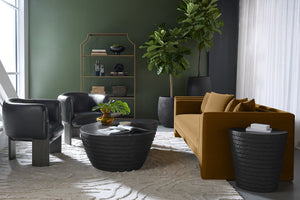 Sunpan Mojave Coffee Table - Stylish Concrete Design with Unique Textures for Indoor and Outdoor Spaces