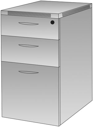 OSP Home Furnishings Napa Mobile Service Pedestal Compact Foodservice Station for Cafeterias and Break Rooms Bbf NAP-85-NAS