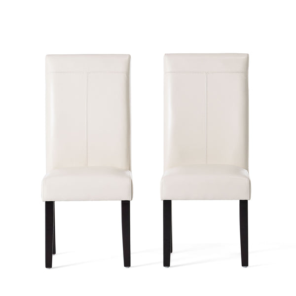 English Elm Hanford Upholstered Dining Chair Set of 2 with T-stitch Back and Tapered Legs N767P360603I