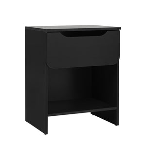 Domm Modern Scandinavian Nightstand with Open Cubby, Sleek Design & Quick 30-Minute Assembly