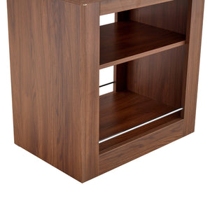 English Elm Only Table Leg Frame with Built-in Open Shelving for Minimalist Dining Room Storage W1151P411355