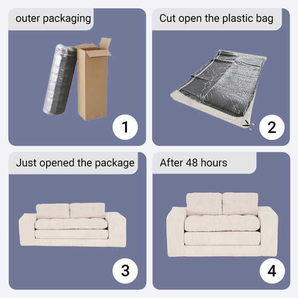 English Elm Loveseat Sofa Bed With Memory Foam & Durable Steel Frame - Stylish 2-In-1 Design For Small Spaces W2959P379141