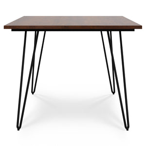 English Elm Hunter Modern Industrial Dining Table 66x40 in Solid Mango Wood Top with Black Hairpin Legs, Durable Finish Brown B136P203494