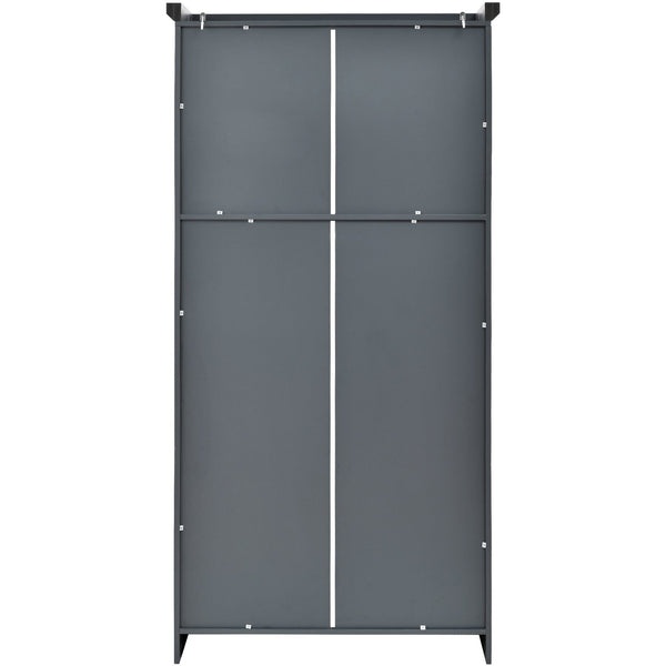 English Elm [assembly Included] Topmax Shaker Pantry Cabinet Tall Mdf Kitchen Storage with Pull-out Trays Gray SP000099AAE