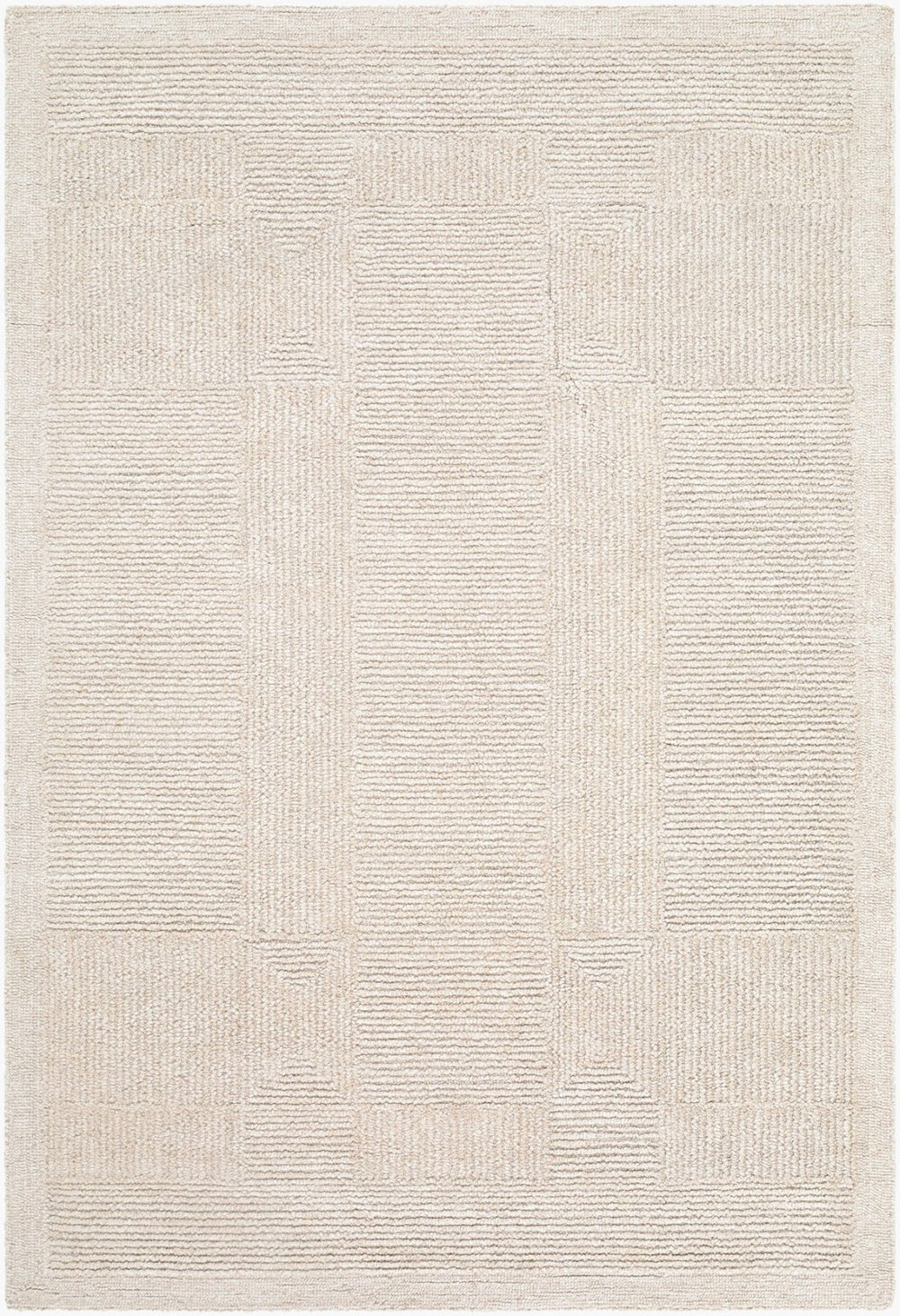 Livabliss Florian Hand Tufted Wool Area Rug for Modern Living Rooms and Large Dining Spaces Ivory, Cream 8' x 10' EDFL2301-810