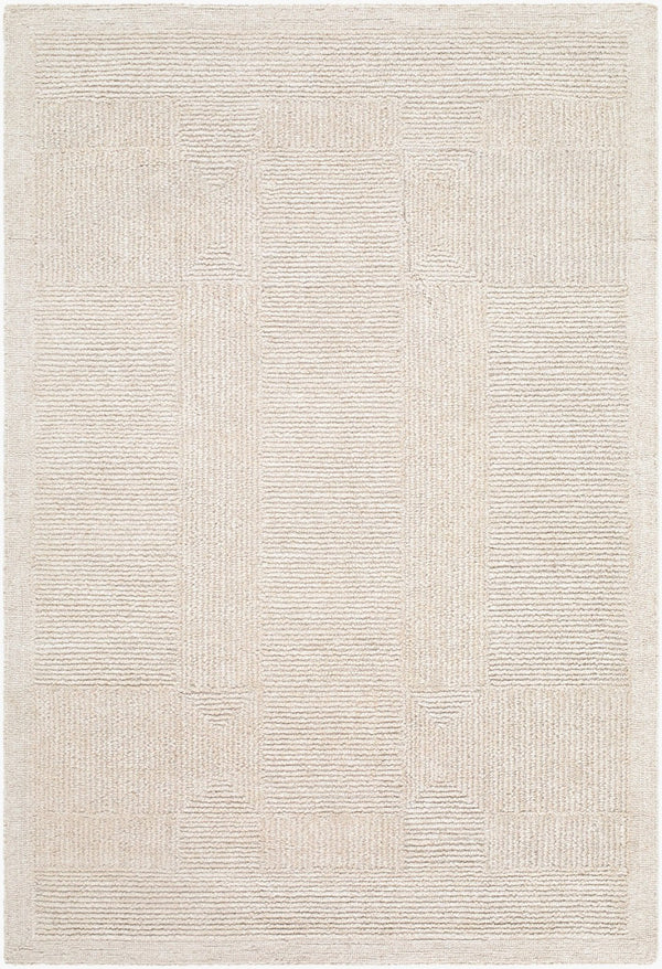 Livabliss Florian Hand Tufted Wool Area Rug for Modern Living Rooms and Large Dining Spaces Ivory, Cream 8' x 10' EDFL2301-810