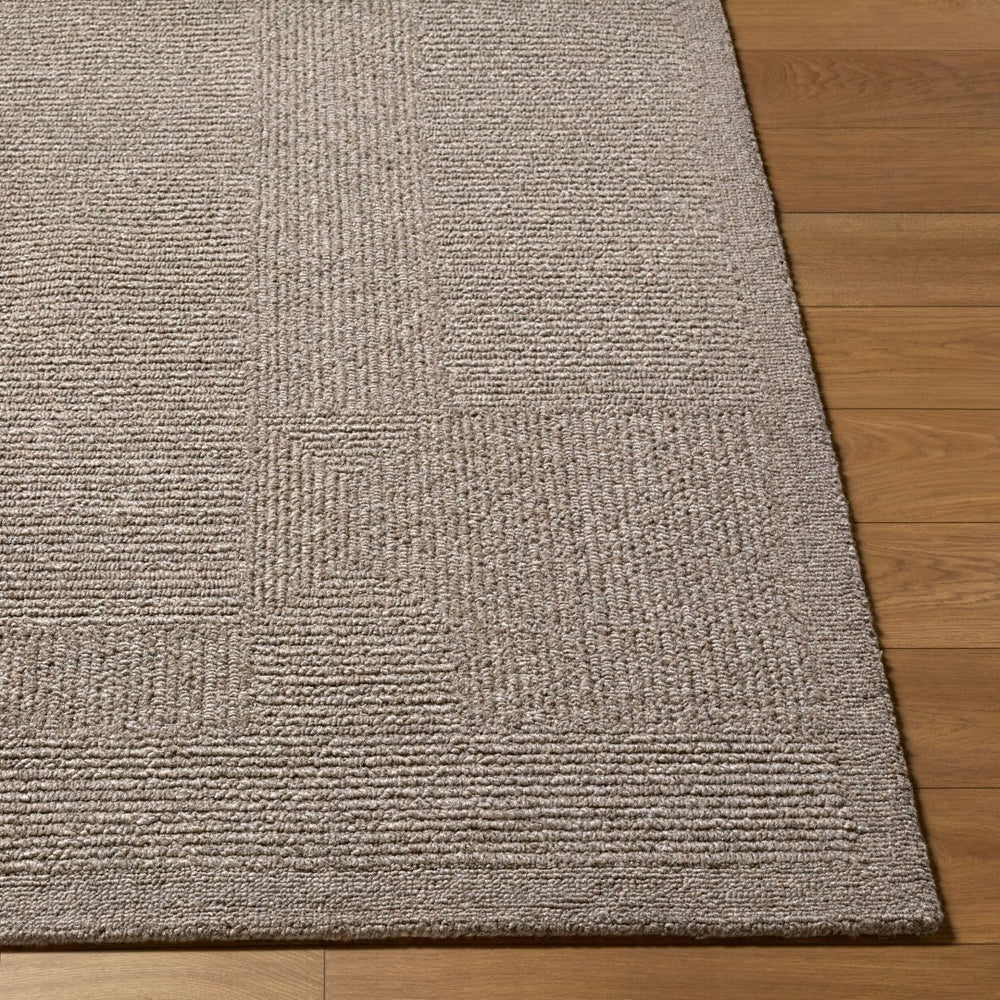 Livabliss Florian Hand Tufted Wool Area Rug Minimalist Design for Large Living Spaces Taupe, Beige 10' x 14' EDFL2303-1014