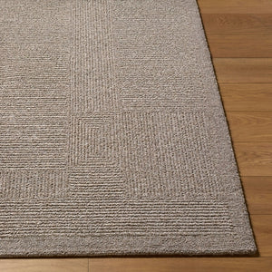 Livabliss Florian Hand Tufted Wool Area Rug Minimalist Design for Large Living Spaces Taupe, Beige 10' x 14' EDFL2303-1014