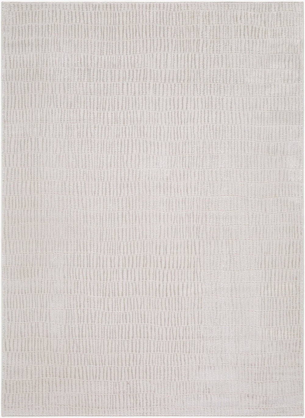 Livabliss Grenelle Turkish Woven Polyester Runner Rug for Hallways Entryways and Modern Interiors Ivory, Silver G 6'7" x 9' EDGN2300-679