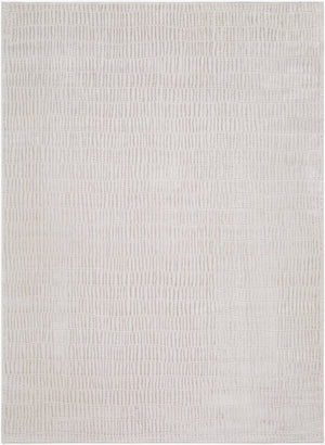 Livabliss Grenelle Turkish Woven Polyester Runner Rug for Hallways Entryways and Modern Interiors Ivory, Silver G 6'7" x 9' EDGN2300-679