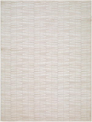 Livabliss Grenelle Turkish Polyester Hallway Runner Rug with Geometric Pattern for Modern Interiors Ivory 9'2" x 12' EDGN2302-9212