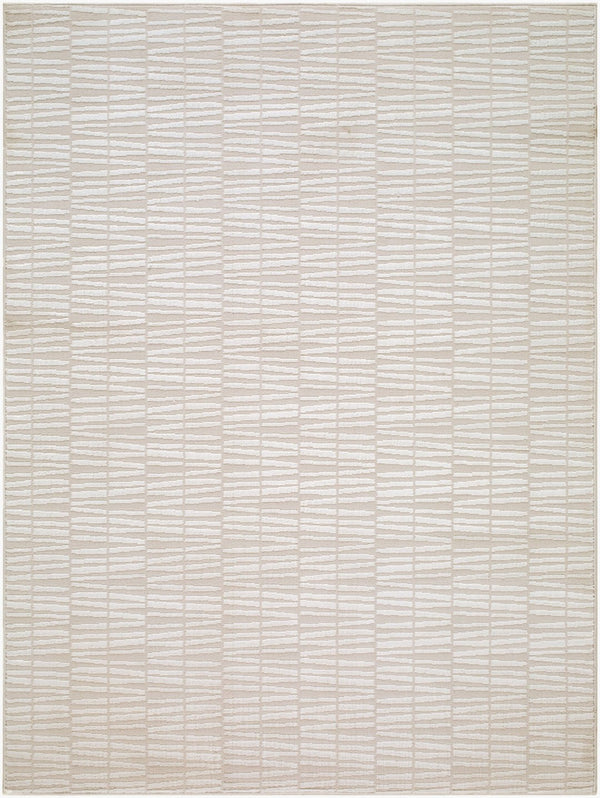 Livabliss Grenelle Turkish Polyester Hallway Runner Rug with Geometric Pattern for Modern Interiors Ivory 9'2" x 12' EDGN2302-9212