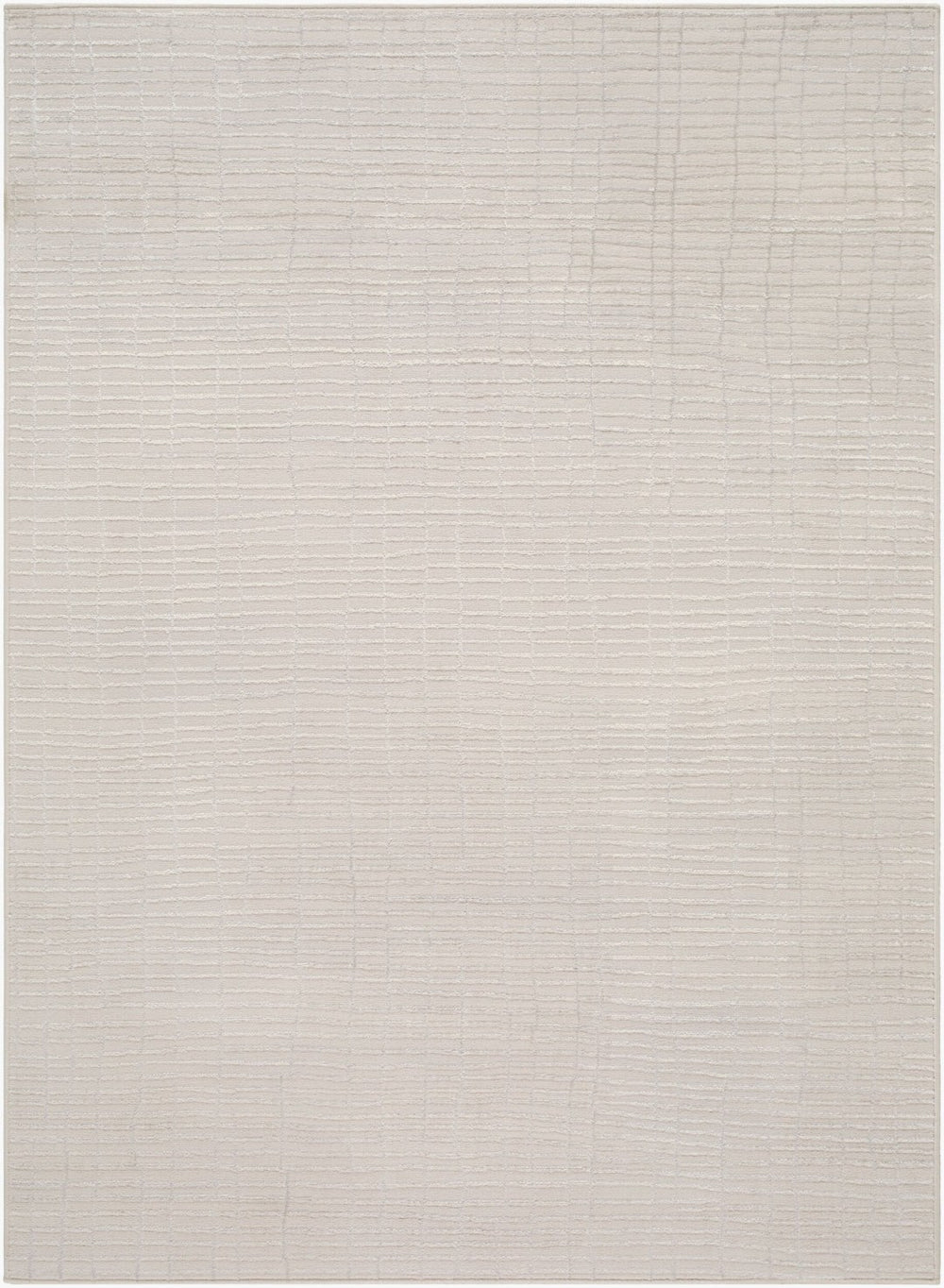 Livabliss Grenelle Geometric Runner Rug Machine Woven Polyester for Hallways and Entryways Ivory, Silver G 7'10" x 10' EDGN2304-71010