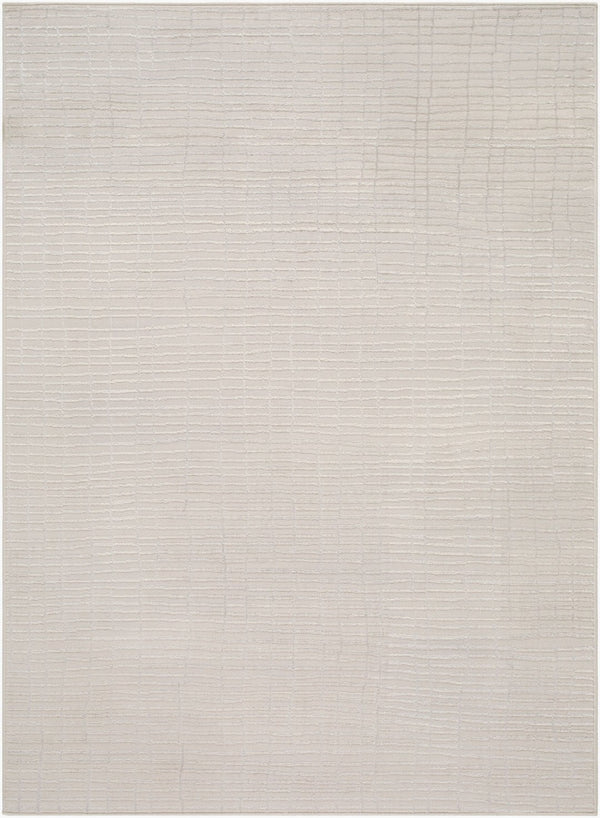 Livabliss Grenelle Geometric Runner Rug Machine Woven Polyester for Hallways and Entryways Ivory, Silver G 7'10" x 10' EDGN2304-71010