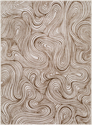 Livabliss Grenelle Machine Woven Polyester Runner Rug Modern Minimalist Style for Hallways Taupe, Dark Bro 9'2" x 12' EDGN2305-9212