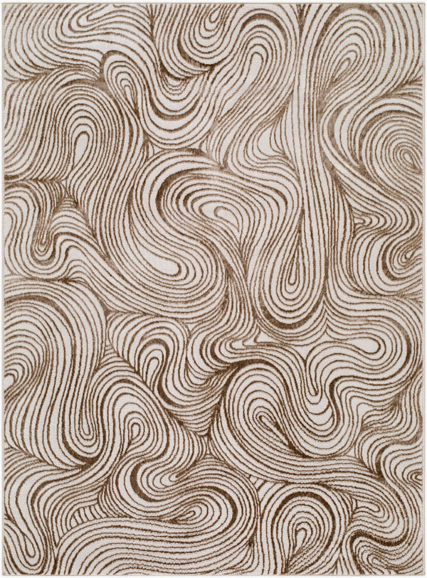 Livabliss Grenelle Machine Woven Polyester Runner Rug Modern Minimalist Style for Hallways Taupe, Dark Bro 9'2" x 12' EDGN2305-9212