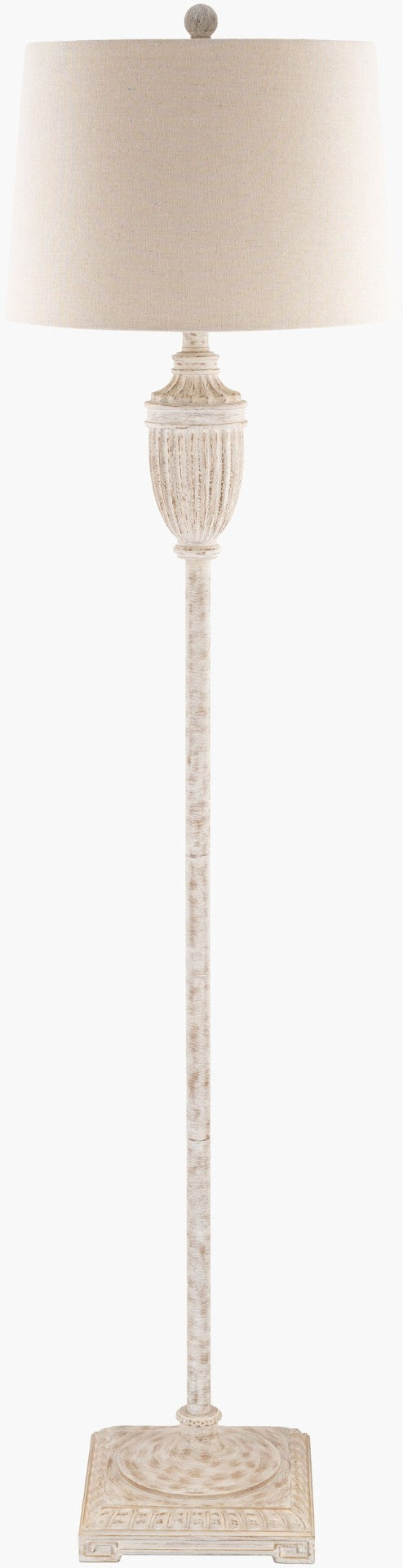 Livabliss Edis Traditional Floor Lamp with Resin Base and Linen Shade for Living Room EDI-002