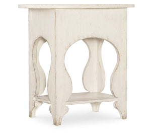 Hooker Furniture Americana Vintage Oval Nightstand With One Self-Closing Drawer, Honey Interior & Carved Legs Whites/Creams/Beiges 7050-90115-02