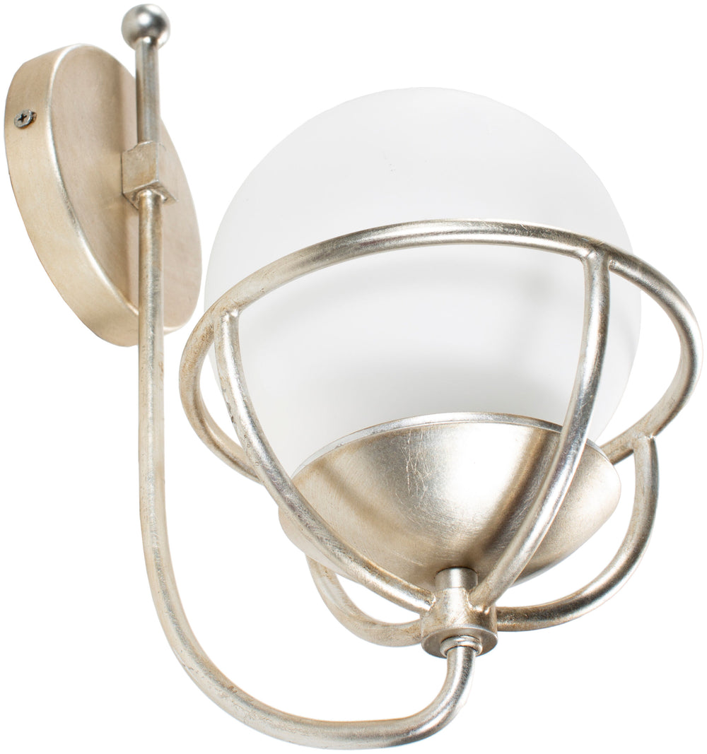 Surya Edmund Modern Wall Sconce - 9"L X 7"W X 14"H - Revitalize Your Space With Elegant Design! Fixture, Metallic ,Silver Iron,Glass Edm-006