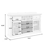 Distressed Sideboard with Storage and USB in White Gray P021733 Pulaski Furniture